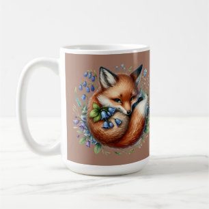Florale Vos Botanische Bos Bruin Koffiemok
