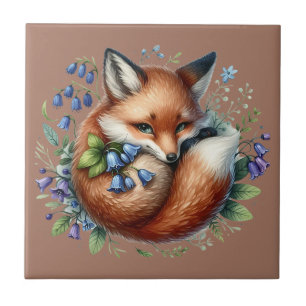 Florale Vos Botanische Bos Kunst Tegeltje