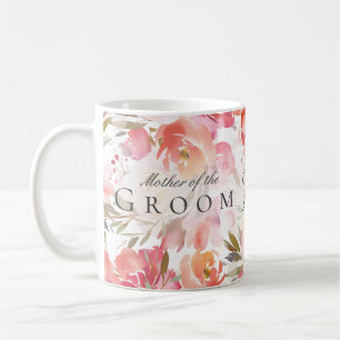 Florale Waterverf Blush Roos Moeder van de Groom Koffiemok
