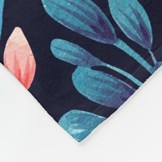 Florale waterverf naadloos. fleece deken (Hoek)