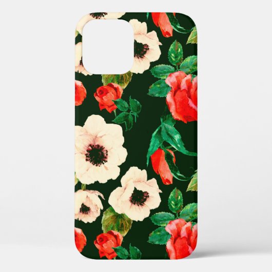 Florale waterverf naadloos. Witte papaver Case-Mate iPhone Case (Achterkant)