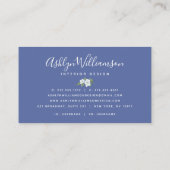 florale waterverf script visitekaartje (Achterkant)