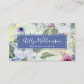 florale waterverf script visitekaartje (Voorkant)
