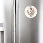 Florale Waterverf verwacht dat mama wordt Magneet