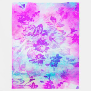 Florale Waterverven schilderen Fleece Deken