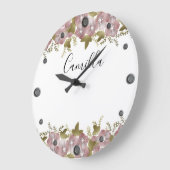 Florale woeste zomer roze bloemen groene lea grote klok (Hoek)