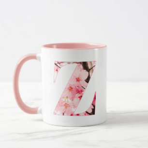 Florale Z Initialen Mok Gepersonaliseerde Naam &