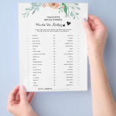 Florale 'Zou zij liever' Bruidsmeesterschapsspel Flyer (Hand)