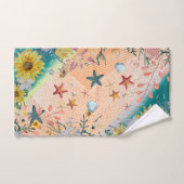 Floralen, koralen en schelpen bad handdoek (Handdoek)