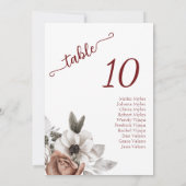 Florales d'aquarelle élégante - Carte de siège cli (Dos)