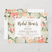 florales de pêche moderne nuptiale invitation à la (Devant / Derrière)