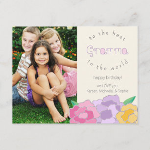 Florales précieuses Joyeux Carte photo de gramma d