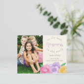 Florales précieuses Joyeux Carte photo de gramma d (Debout devant)