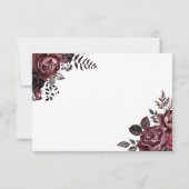 Florales sombres gothiques Mariage vintage RSVP (Dos)