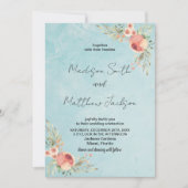 Florales sur le thème vert Mariage Invitations (Devant)