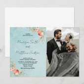 Florales sur le thème vert Mariage Invitations ave (Devant / Derrière)