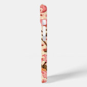FLORALISSERENDE ROZE KRULLEN EN BLOEMEN UIT DE REN Case-Mate iPhone CASE (Achterkant / Links)