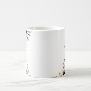 FloralMug Watercolor Mok - Romantische Dieprode Ro