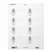 Florals Antique Petite entreprise Étiquette d'expé (Feuille entière)