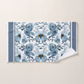 Florals Blue Chou Rose serviette (Serviette à main)