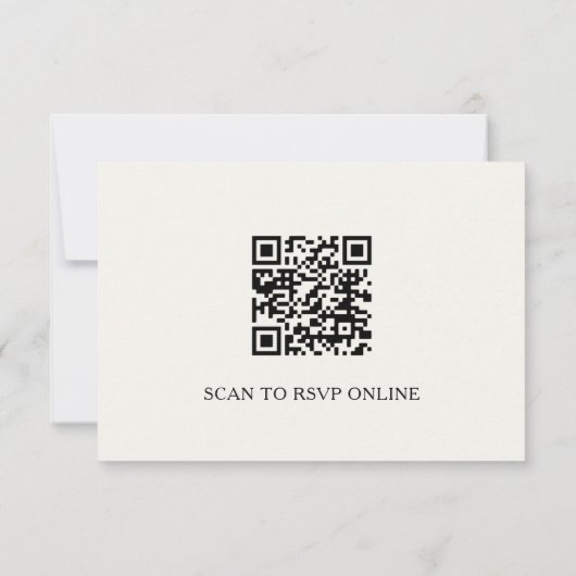  Florals Boho Wedding Website QR Code RSVP Kaartje (Achterkant)
