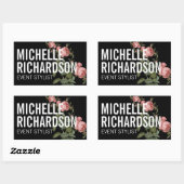  Florals Bold Text op Black Sticker (Vel)