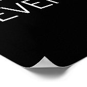  Florals Bold Text op zwart Poster (Hoek)