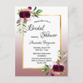 Florals cannelle rose nuptiale invitation (Devant)