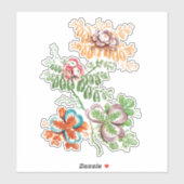 Florals Craft en ontkoppeling Sticker (Vel)