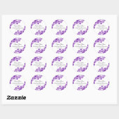  Florals Donkere Paarse Stickers (Vel)