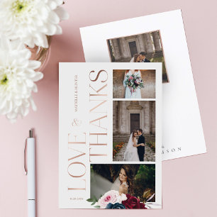 Florals drie foto's van de Bourgognige marine van  Bedankkaart