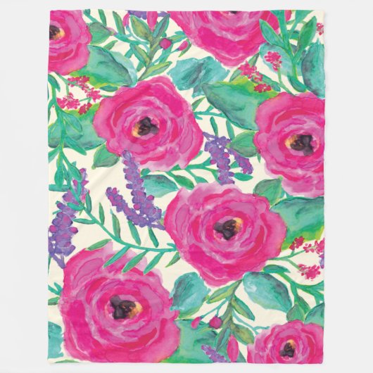 Florals Fleece Blanket (Voorkant)