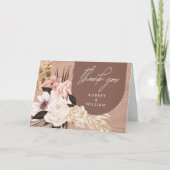 Florals Foto van de Modern Bohemian Chic Boho Wate Bedankkaart (Voorkant)