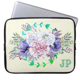  Floral's geparafeerde pasta Laptop Sleeve