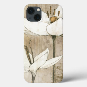 Florals getekend door Potlood iPhone 13 Hoesje