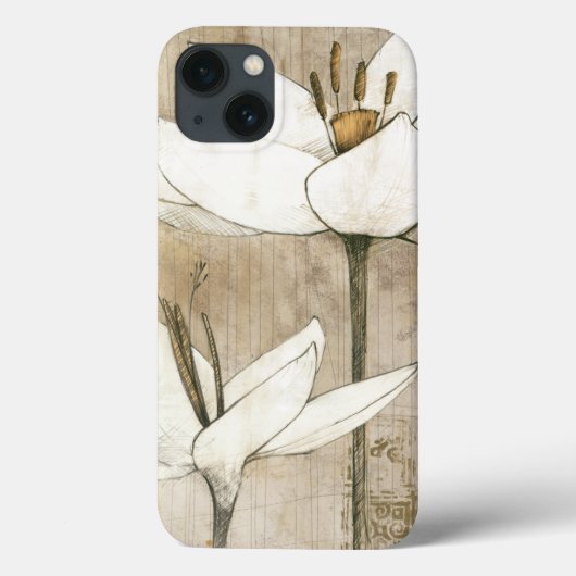 Florals getekend door Potlood Case-Mate iPhone Case (Achterkant)