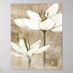 Florals getekend door Potlood Poster