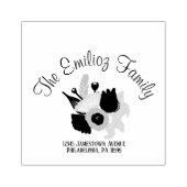 Florals Handtekening Adres Rubberstempel Rubberstempel (Afrduk)