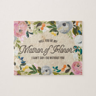Florals Matron van Honor Puzzle Legpuzzel