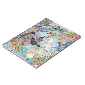 Florals Oiseaux Bleus Tons Carnet photo spirale (Côté gauche)
