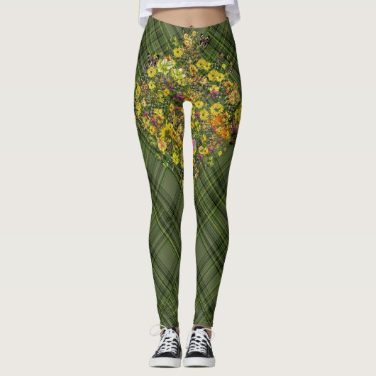 Florals op Pset Leggings (Voorkant)