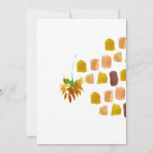 Florals Painterly Corner lentegele Waterverf Kaart (Achterkant)