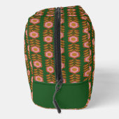  florals, roze op groen retro monogram toilettasje (Rechts)