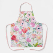 Florals roze paarse witte pastels schort (Voorkant)