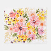 Florals - Spring Bouquet Fleece Deken (Voorkant (Horizontaal))