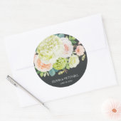 Florals van de lente-Waterverf Ronde Sticker (Envelop)