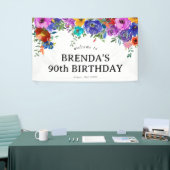 Florals van heldere en vette Waterverf Spandoek (Beurs)