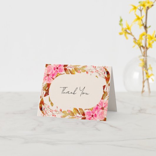 Florals Vrijgezellenfeest Dank u wel Kaart (Gele Bloem)