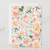 Florals Weddenschap over Waterverf in de lente Kaart (Achterkant)
