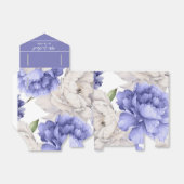 Florals Wedding White and Blue Peony Bedankdoosjes (Uitgevouwen)